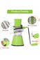 D LC Manual Rotary Cheese Grater - Round Mandoline Slicer with Strong Suction Base, Vegetable Slice