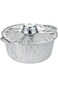 Soft n Cool Hotpack Disposable Food Storage, take away Aluminium Food Pot container with Hood Silve