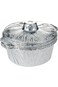 Soft n Cool Hotpack Disposable Food Storage, take away Aluminium Food Pot container with Hood Silve