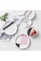 Qcmber colorful dessert plates (black &amp; pink 1)