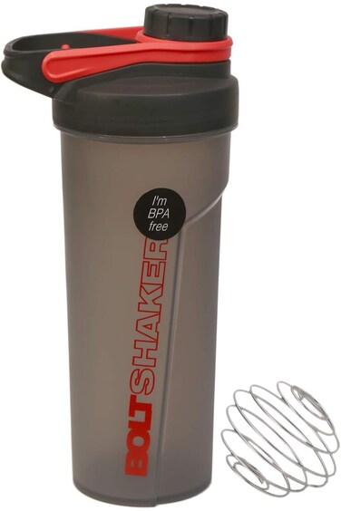 Jaypee Plus Plastic Shaker Bolt 700 ml with Wire Blending Ball, Grey red