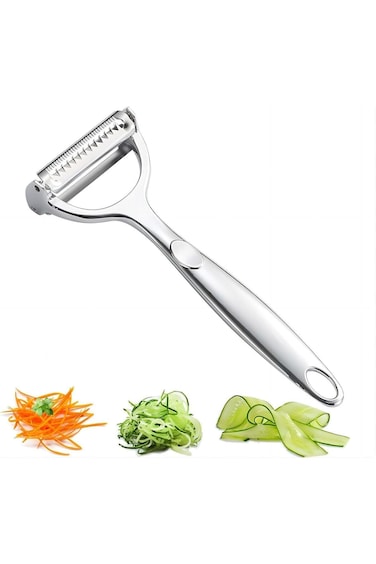 Stainless Steel Vegetable Peeler and Grater, Multifunctional Kitchen Tool for Potato and Cabbage