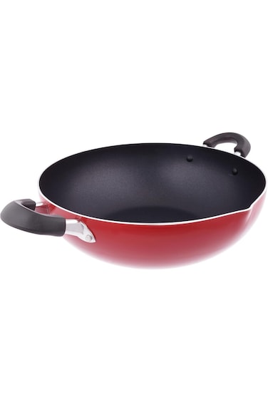 مقلاة ووك ألومنيوم رويال فورد، مقلاة طاجن غير لاصقة، أحمر، 30 سم، Rf325Wp30