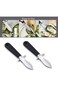 HRASY 2 Piece Oyster Peeling Knife Oyster Knife Shucker Set Shellfish Seafood Opener Kit Tools - C