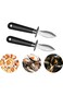 HRASY 2 Piece Oyster Peeling Knife Oyster Knife Shucker Set Shellfish Seafood Opener Kit Tools - C