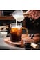 SWIUKPHE Single Spout Espresso Coffee Shot Glass with Wood Handle Measuring Cup Triple Pitcher Milk