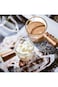 SWIUKPHE Single Spout Espresso Coffee Shot Glass with Wood Handle Measuring Cup Triple Pitcher Milk