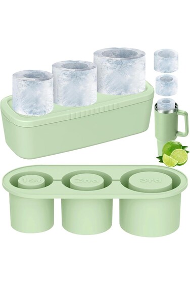 صينية مكعبات الثلج من DOGITY لكأس ستانلي، قوالب ثلج لملحقات كأس ستانلي، قوالب مكعبات ثلج سيليكون