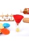 ECVV Kitchen Funnel Set, Foldable Silicone Collapsible Funnels Wide Mouth for Filling Bottles Canni