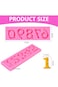 OBTANIM Silicone Number 0-9 3D Embossed Fondant Chocolate Mold with Stick Hole for Birthday Cake De