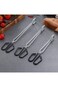 Stainless Steel Kitchen Scissor Tongs, 3-Pack, Cooking and Grilling Tools for Food, Bread, BBQ