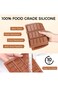 Chocolate Molds, 2Pcs Rectangle Chocolate Bar Sweet Silicone Bakeware Wax Melt Molds, BPA-Free Sili