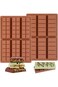 Chocolate Molds, 2Pcs Rectangle Chocolate Bar Sweet Silicone Bakeware Wax Melt Molds, BPA-Free Sili