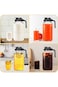 TRASSLE 2L Mason Jars with Lid, Glass Pitcher Double Leak Proof with Pour Spout Handle, 2 Quart Wid