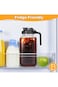 TRASSLE 2L Mason Jars with Lid, Glass Pitcher Double Leak Proof with Pour Spout Handle, 2 Quart Wid
