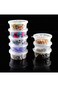 Azonee Slime Storage Containers 24 Pack, Leakproof Clear Plastic Foam Ball Storage Cups Storage Jar