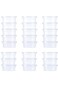 Azonee Slime Storage Containers 24 Pack, Leakproof Clear Plastic Foam Ball Storage Cups Storage Jar