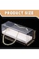 KASTWAVE 10-Pack Transparent Rectangular Cake Boxes with Handles, Plastic Bakery Containers for Bir