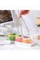 KASTWAVE 10-Pack Transparent Rectangular Cake Boxes with Handles, Plastic Bakery Containers for Bir