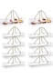 KASTWAVE 10-Pack Transparent Rectangular Cake Boxes with Handles, Plastic Bakery Containers for Bir