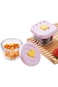 ELECDON Mini Square Glass Food Storage Containers, 2 Pack Clear Glass Jars with Lids and Measuremen