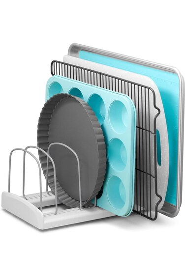 منظم رفوف أدوات الخبز القابل للتعديل من يوكوبيا ستورمور، أبيض، قياسي، 50158