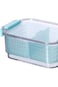 Felli Duo Fresh7 Pro Refridgerator Stackable Container Clear And Aqua Blue 680Ml Nvbg07A-058F0 Clea