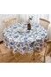pyebe Round Tablecloth, Soft Washable Floral Table Cover, Dust-Proof and Wrinkle-Resistant Table Cl