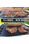 حصيرة شواء Joyzzzz BBQ غير لاصقة، قطعتان 40.5 × 33.8 × 1.3 سم، حصيرة شواء قابلة لإعادة الاستخدام، حصيرة خبز بفتحات، H