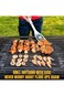حصيرة شواء Joyzzzz BBQ غير لاصقة، قطعتان 40.5 × 33.8 × 1.3 سم، حصيرة شواء قابلة لإعادة الاستخدام، حصيرة خبز بفتحات، H