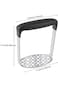 Freewalk Potato Masher,Smooth Potato Masher Stainless Steel Baby Food Fruit Vegetable Masher with B