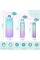 Aimeur Sports Water Bottles Set of 3, 2000ml+900ml+500ml BPA Free Motivational Sports Water Bottle