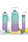 Aimeur Sports Water Bottles Set of 3, 2000ml+900ml+500ml BPA Free Motivational Sports Water Bottle