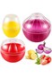 Tazweeq Vegetable and Fruit Storage Containers, 3 Pieces BPA Free Reusable Food Saver, Tomato, Lemo