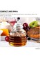 SYOSI Honey Pot with Dipper Extra Honey Dipper Stick Glass Honey Jar and Dipper Set Honey Jars with