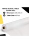 AlsayedP 40 Pcs White Sufra Roll Plastic Table Cover Roll 105 x 85 cm Disposable Table Cloth for Pi
