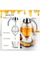 Honey Dispenser, Glass Honey Dispenser No Drip, Honey Pot with Stand, 8 oz Honey Jar, Maple Syrup H