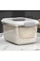 Rice Storage Container,Household Rice Barrel,Food Flour Storage Bins with Lids &amp; Cup,BPA Free,Kitch