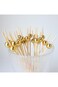 Disposable Wooden Cocktail Picks, Gold Cocktail Picks, Wooden Toothpicks, Skewers, Fruit Picks for