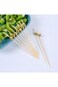 Disposable Wooden Cocktail Picks, Gold Cocktail Picks, Wooden Toothpicks, Skewers, Fruit Picks for