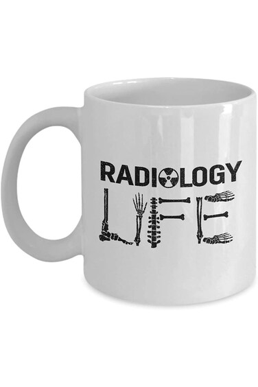 CustUmmMerch Radiology Life Coffee Mug Radiologist Funny X-Ray Technician Rad Tech