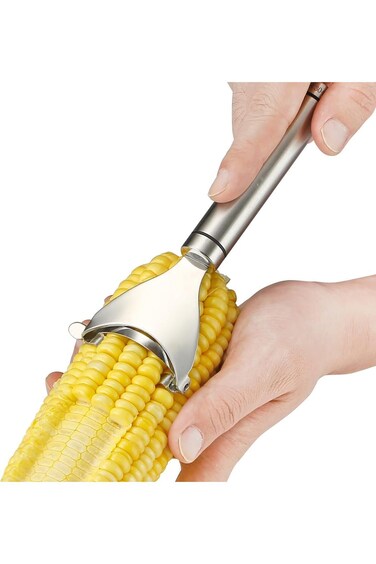 Stainless Steel Corn Peeler, Corn Cob Peeling Tool Remove Corn Kernels from Corn Cobs