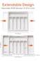 Durku Silverware Drawer Organizer,Expandable Utensil Tray for Kitchen,Adjustable Utensil Organizer,