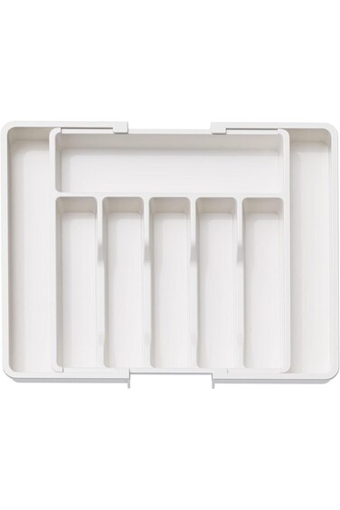 Durku Silverware Drawer Organizer,Expandable Utensil Tray for Kitchen,Adjustable Utensil Organizer,