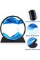 Wantoty Moving Sand Art Picture - 3D Deep Sea Sandscape Color Quicksand Decor, Round Glass Moving S
