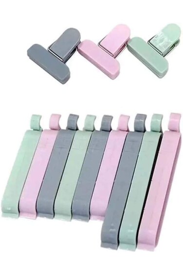 مشابك إغلاق ديلفينو، 12 قطعة من مشابك إغلاق الطعام، مشبك إغلاق الأكياس البلاستيكية، مشبك إغلاق للمطبخ،