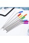 SLGOL 12-Pack Reusable Stainless Steel Metal Straws with Silicone Tips, Long Drinking Straws for Rt