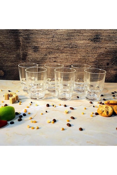 Royalford Glass Tumbler 6-Pieces Set, 250 ml Capacity