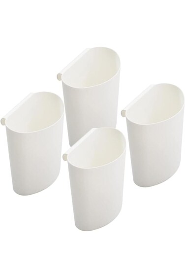 ALMEKAQUZ 4 قطع أكواب تخزين معلقة، سلال تخزين محمولة، ملحقات متعددة الوظائف قابلة للإزالة