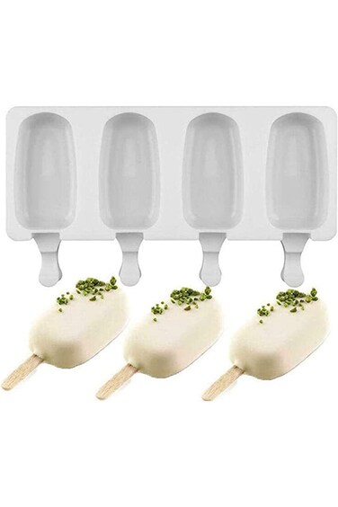 قوالب آيس كريم سيليكون من كاست ويف، قوالب آيس كريم مصاصة، صانعة قوالب آيس كريم مجمدة مع مصاصة